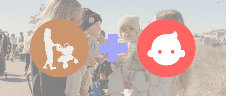 MomWalkCo and Rent Baby Tech logos