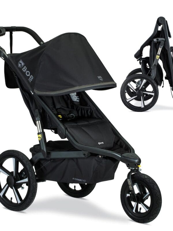 Alterrain stroller profile and folded